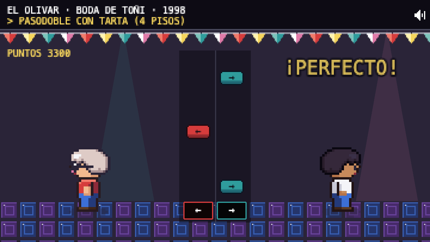 Minijuego de baile al ritmo de la música.